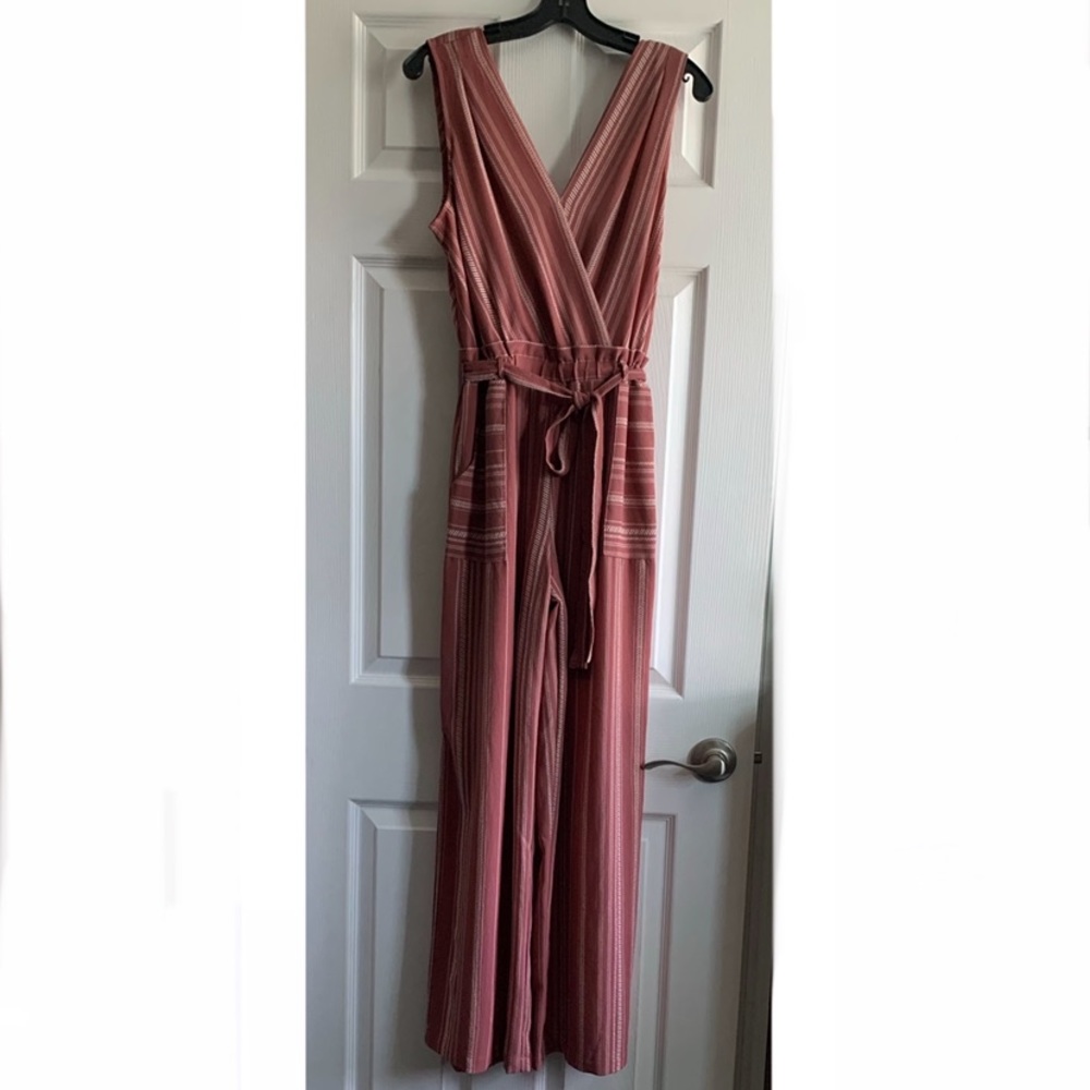Blush Lightweight striped Jumpsuit